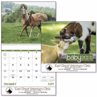 baby farm animals calendars