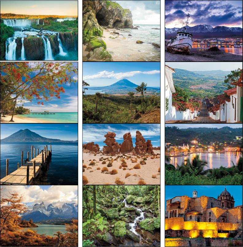 latinoamereica america paisajes calendars